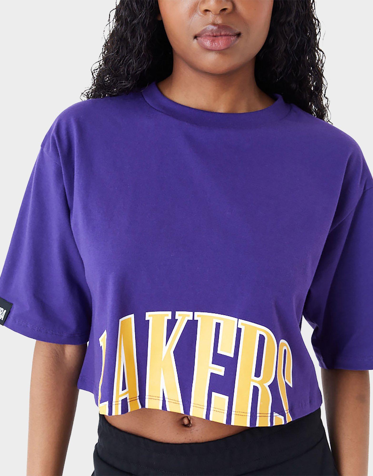 טי שירט אוברסייז קרופ LA Lakers NBA | נשים