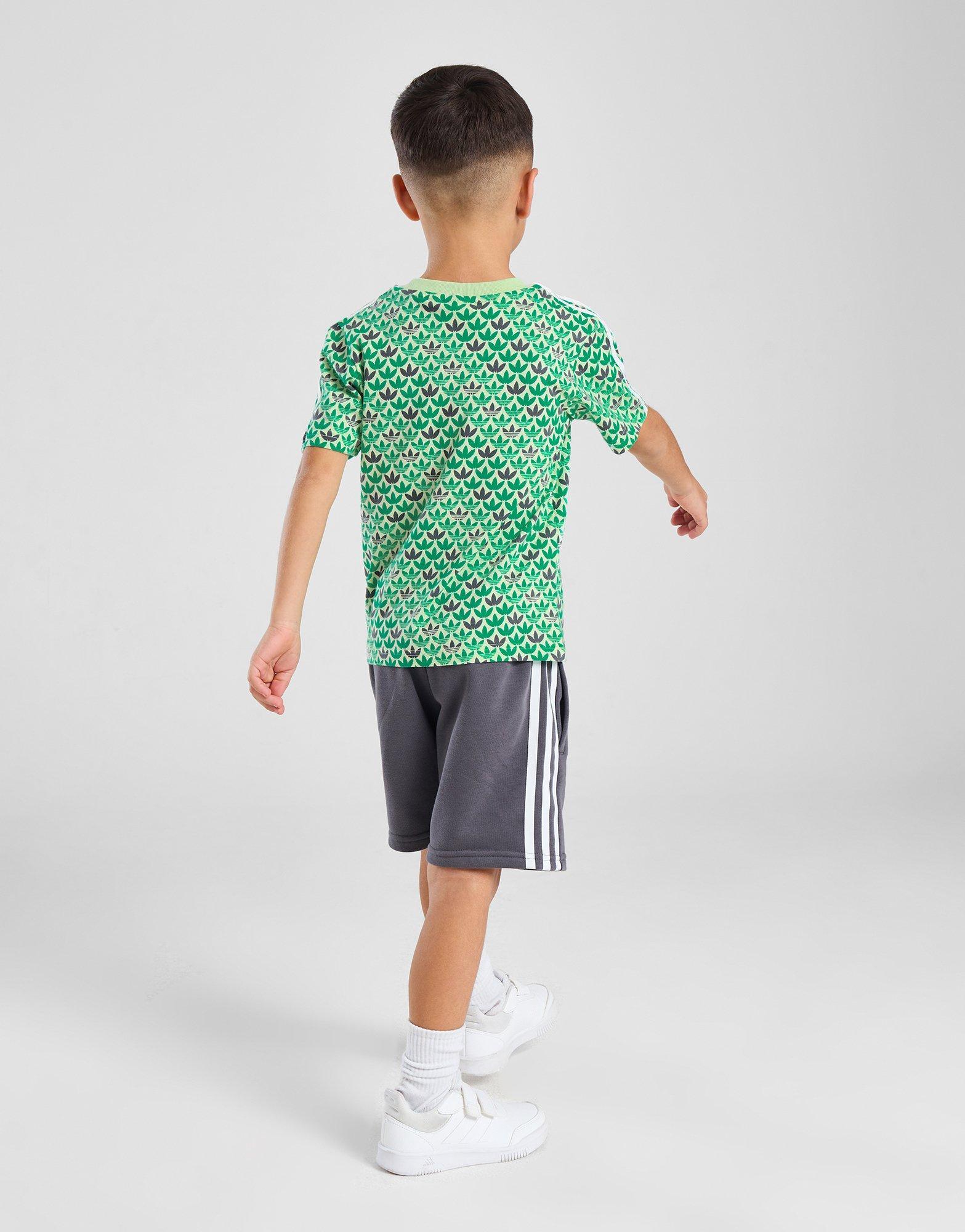 חליפת טי שירט ומכנסיים קצרים Monogram Print | ילדים