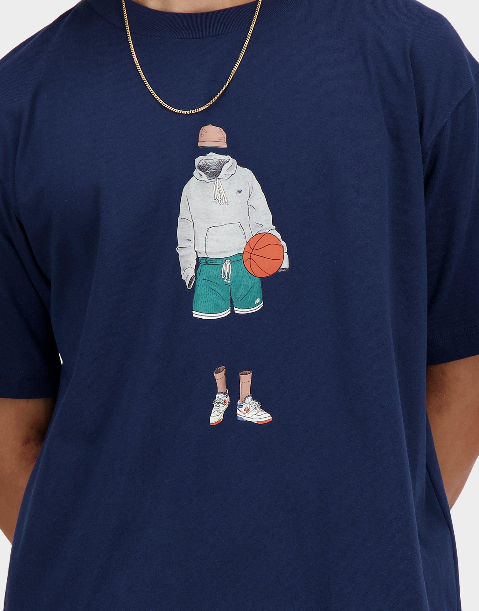 טי שירט אוברסייז גרפית Athletics Basketball | גברים