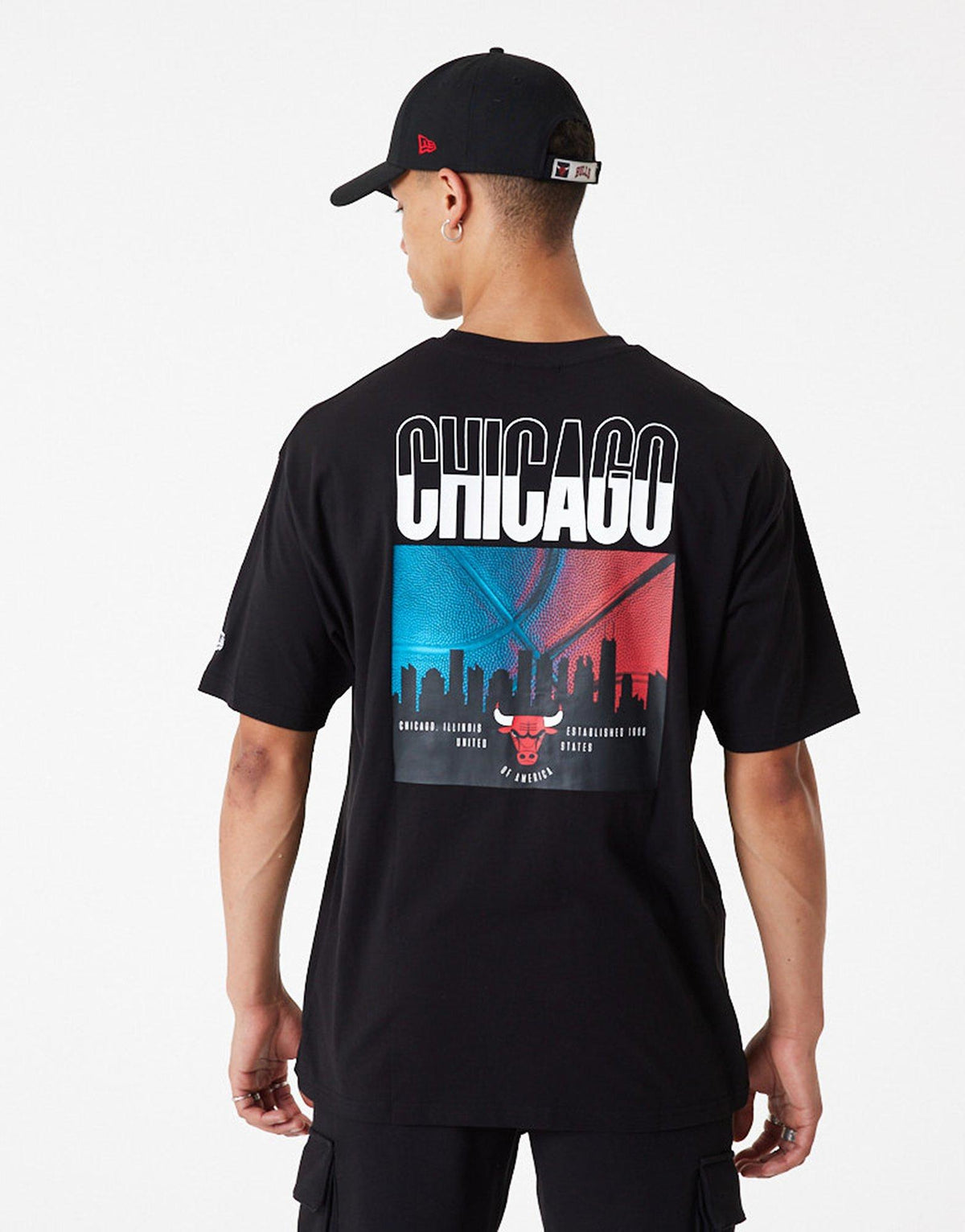 טי שירט גרפית אוברסייז Chicago Bulls City