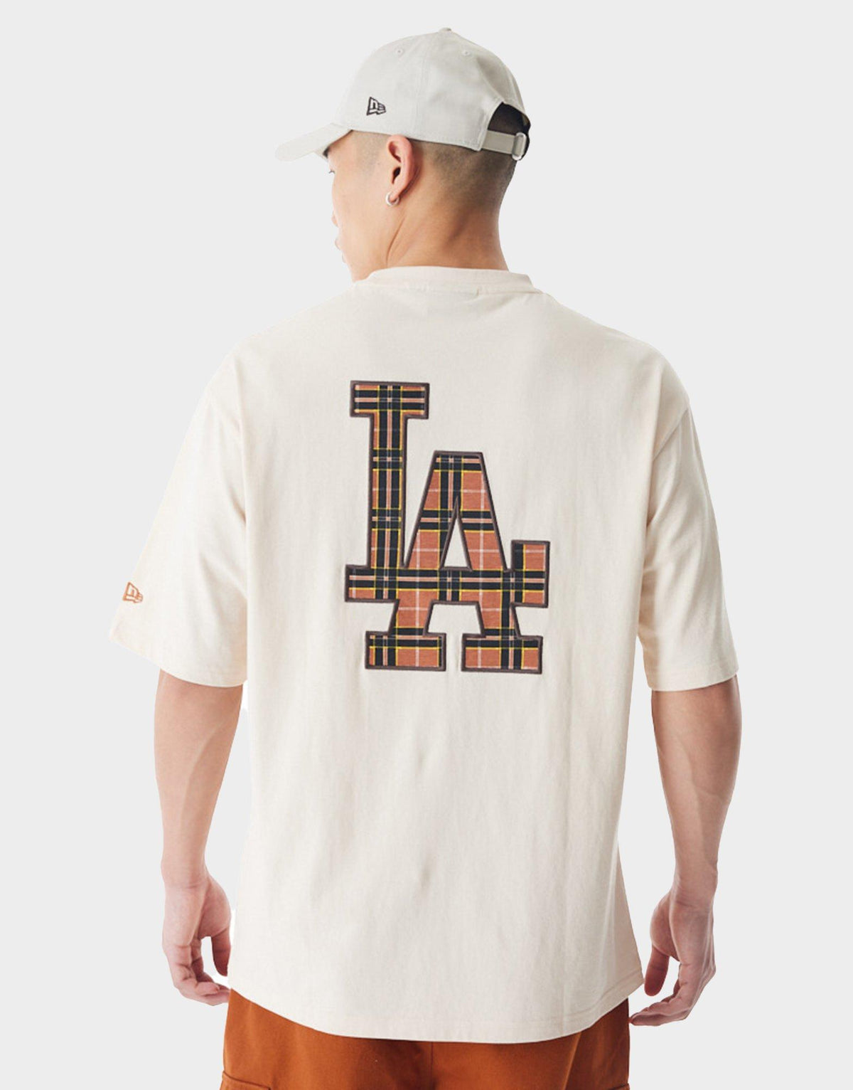 טי שירט אוברסייז LA Dodgers Tartan | גברים