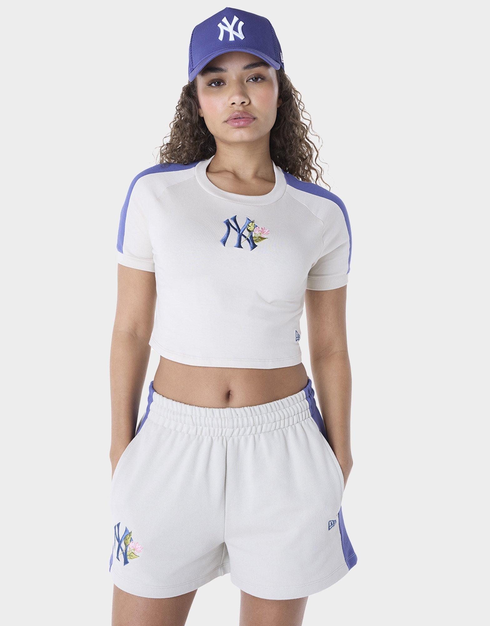 טי שירט קרופ Yankees Floral | נשים