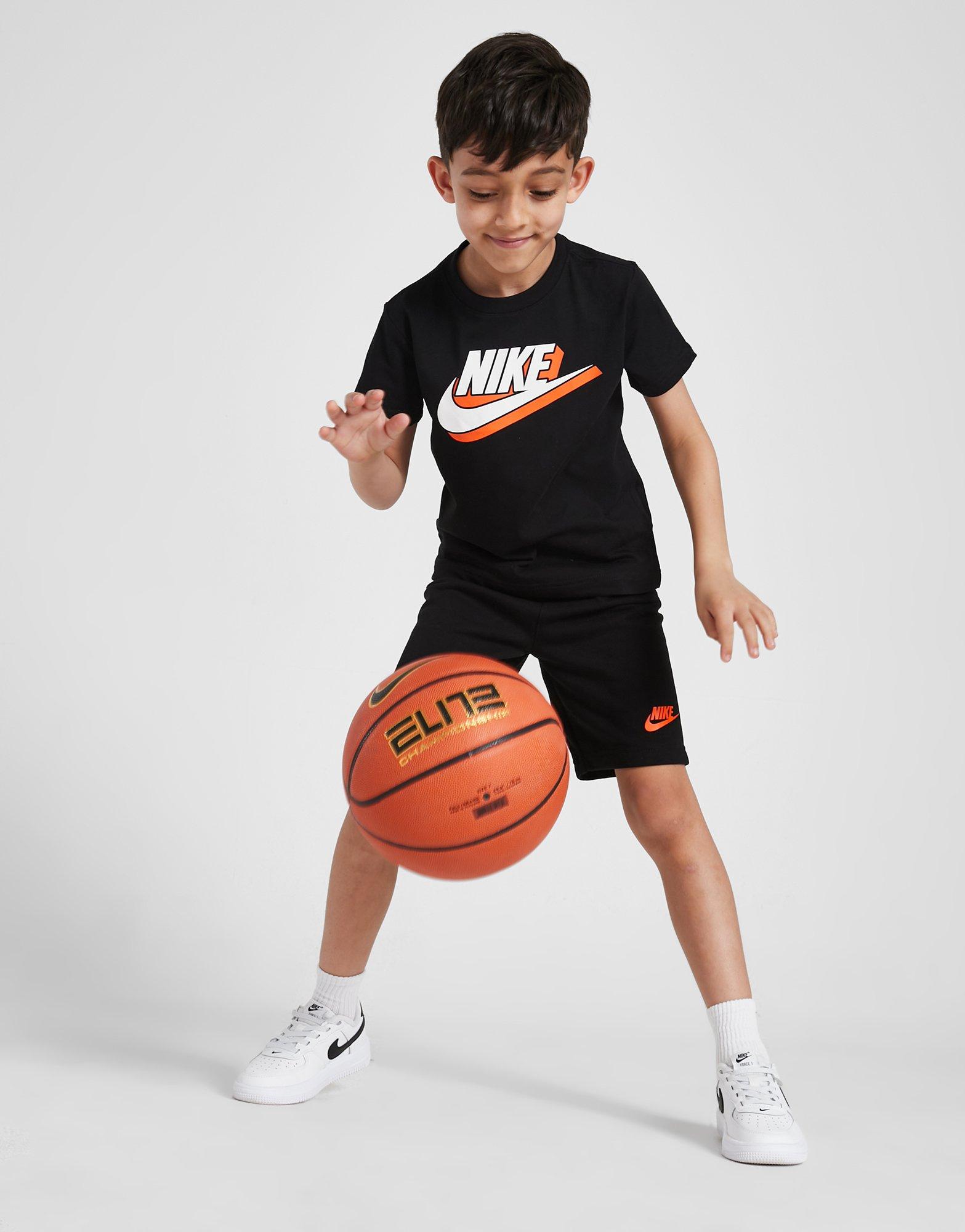 חליפת טי שירט ומכנסיים קצרים לוגו תלת מימדי | ילדים