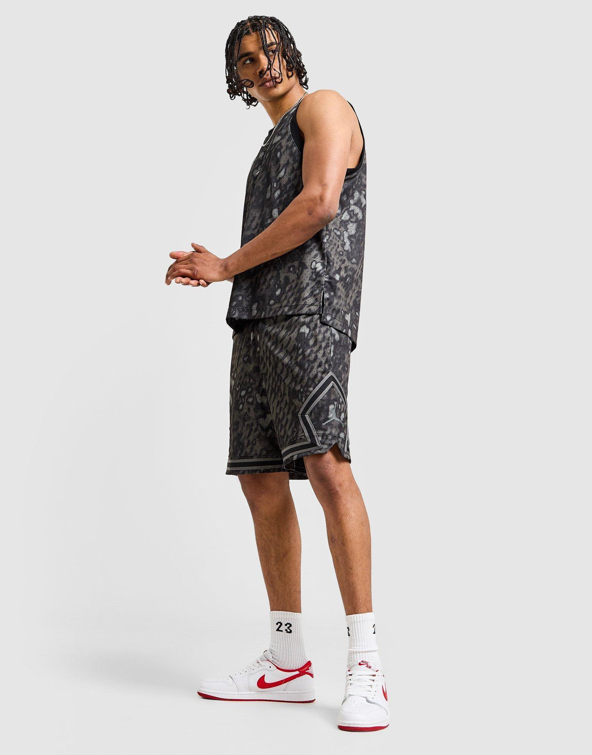 מכנסי כדורסל דריי פיט קצרים All Over Print Diamond | גברים