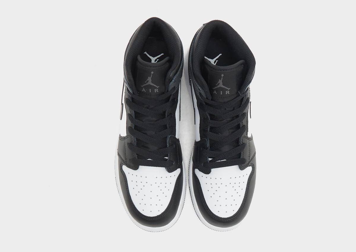 סניקרס Air Jordan 1 Mid Black White Iron Grey | ג'וניורס