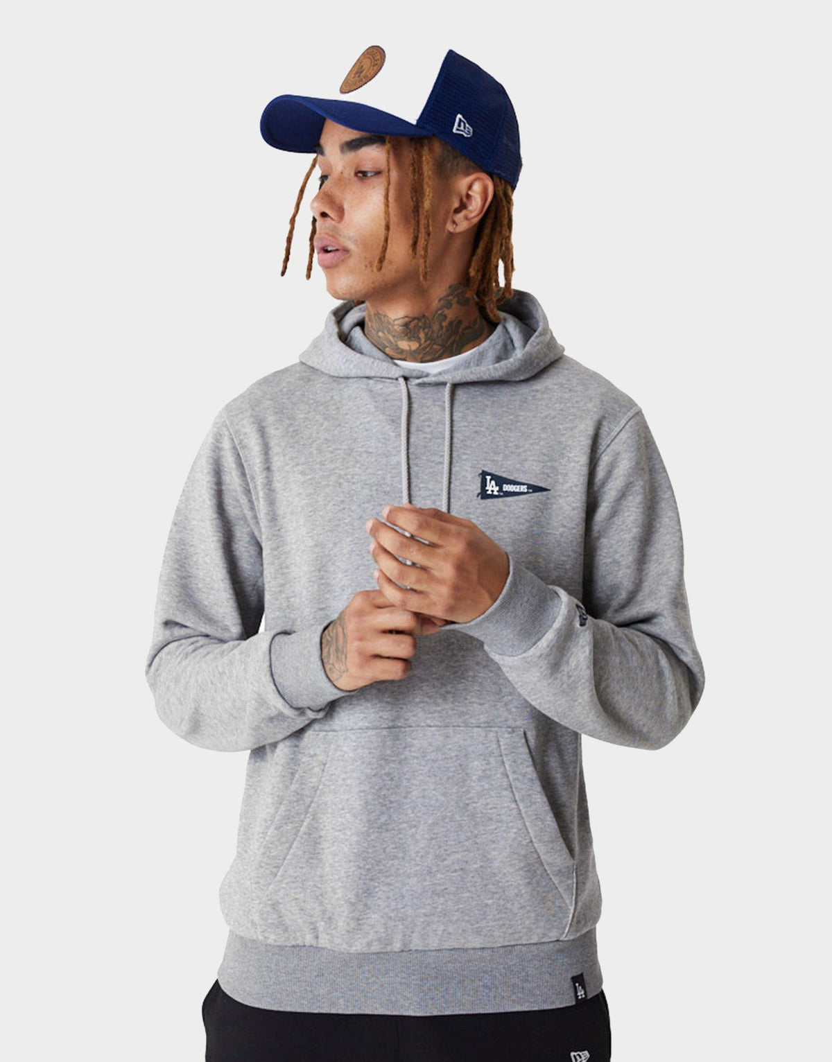 סווטשירט קפוצ'ון אוברסייז Dodgers MLB Flag