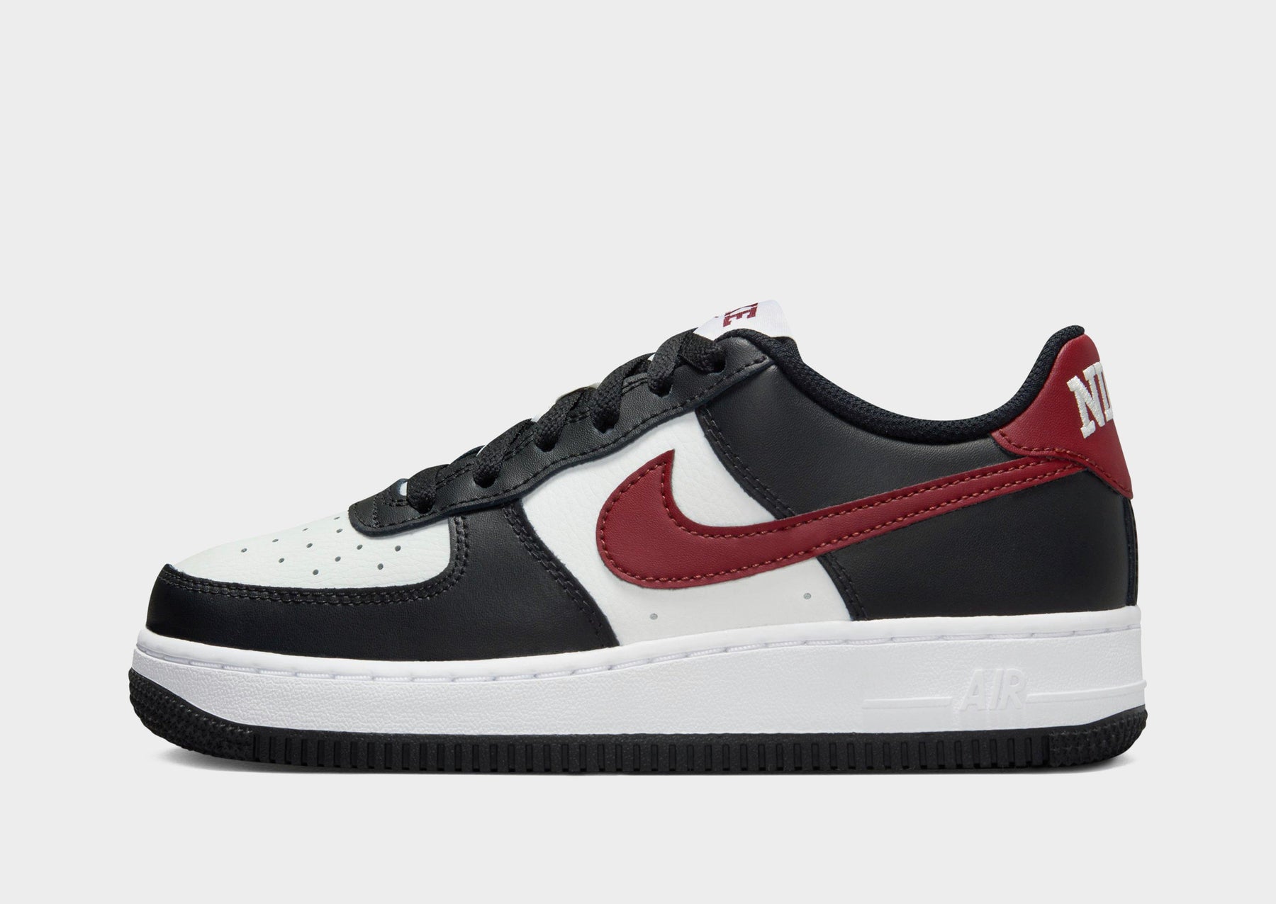 סניקרס Air Force 1 Black & Dark Team Red | ג'וניורס